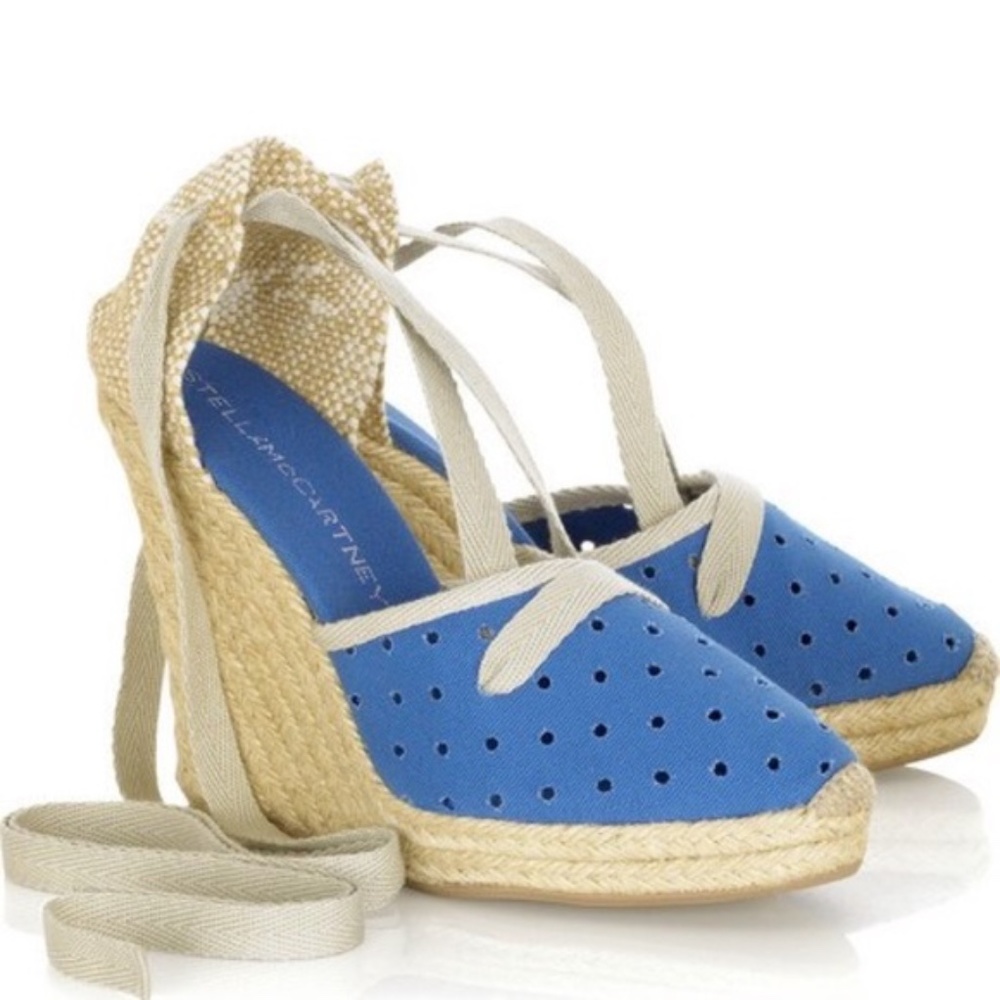 Stella McCartney Lace-tie Wedge Espadrilles